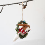 Dog in Wreath Ornament