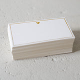 Gold Heart Placecards - Set of 36