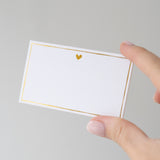 Gold Heart Placecards - Set of 36