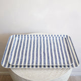 Blue Striped Linen Coating Tray