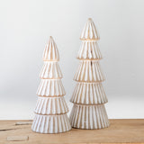 Whitewash Carved Wooden Tree