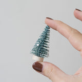Bottle Brush Trees with Wood Base - Set of 24