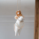 Mushroom Cap Mouse Holiday Ornament