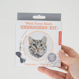 Tabby Cat Mini Cross Stitch Embroidery Kit