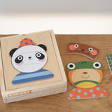 Kidoki Animal Mix Up! Wooden Puzzle