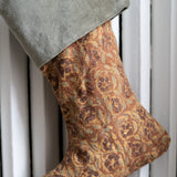 Tulsi Block Print Velvet Stocking