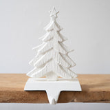 White Christmas Tree Stocking Holder