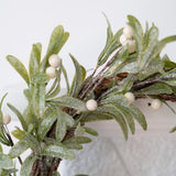 Faux Glittered Mistletoe Wreath