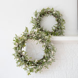 Faux Glittered Mistletoe Wreath