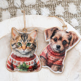 Tabby Cat in Sweater Ornament
