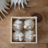Boxed Set of 4 Wooly Sheep