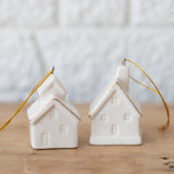 Ceramic Schoolhouse Ornament