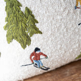 Ski Scene Boucle Pillow