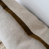 Velvet Green Trim Pillow