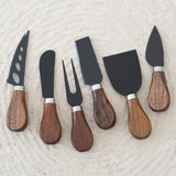 Walnut Handled Cheese Knives - Set of 6