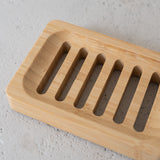 Soap Dish Slatted Bamboo