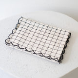 Checkered Scallop Edge Napkins