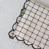 Checkered Scallop Edge Napkins