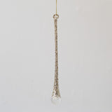 Glass Icicle Drop with Clear Ball