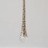 Glass Icicle Drop with Clear Ball