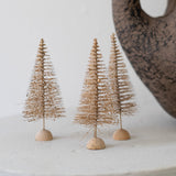 Set of 3 Snowy Mini Bristle Trees