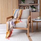 Recycled Wool Blanket in Mustard Frame Check