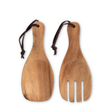 Acacia Scoop Servers with Straps