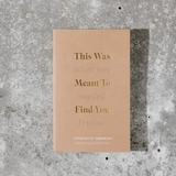 This Was Meant To Find You (When You Needed It Most) Book