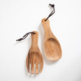 Acacia Scoop Servers with Straps