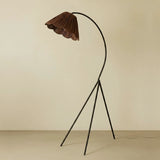 The Swedish Scalloped Raffia Floor Lamp