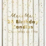 Gold Glitter Birthday Candles