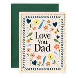 Mosaic Dad Floral Father's Day Greeting Card