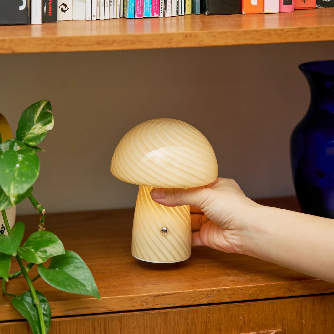 Portable Mini Glass Mushroom Lamp