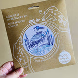 Blue Heron Complete Embroidery Kit