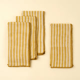 Sun Stripe Block Print Napkins - Set of 4