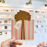 Birthday Gift die-cut folded Greeting Card