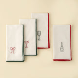 Toast Embroidered Napkins Set of 4