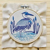 Blue Heron Complete Embroidery Kit