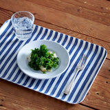Blue Striped Linen Coating Tray