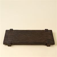 Drift Pedestal Tray L, Dark Brown