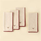 Holly Embroidered Napkins S/4