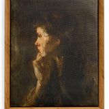 Framed Woman Profile Canvas Print
