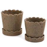 Scalloped Ceramic Planter