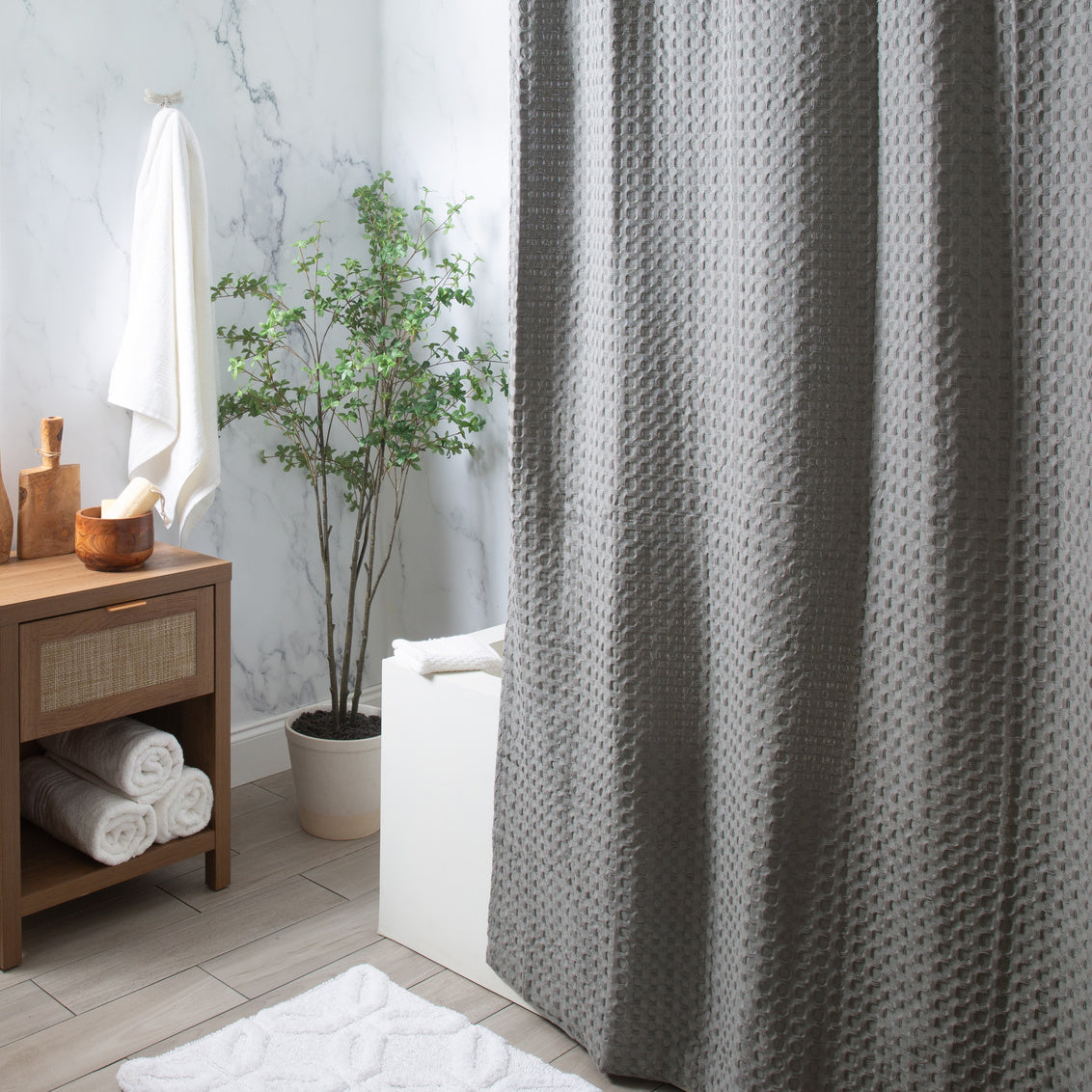 Waffle Shower Curtain