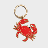 Crab Enamel Keychain