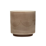 Brown Textured Stoneware Planter