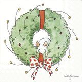 Mouse in Wreath Cocktail Napkins