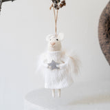 Angel Mouse with Furry Wings Ornament