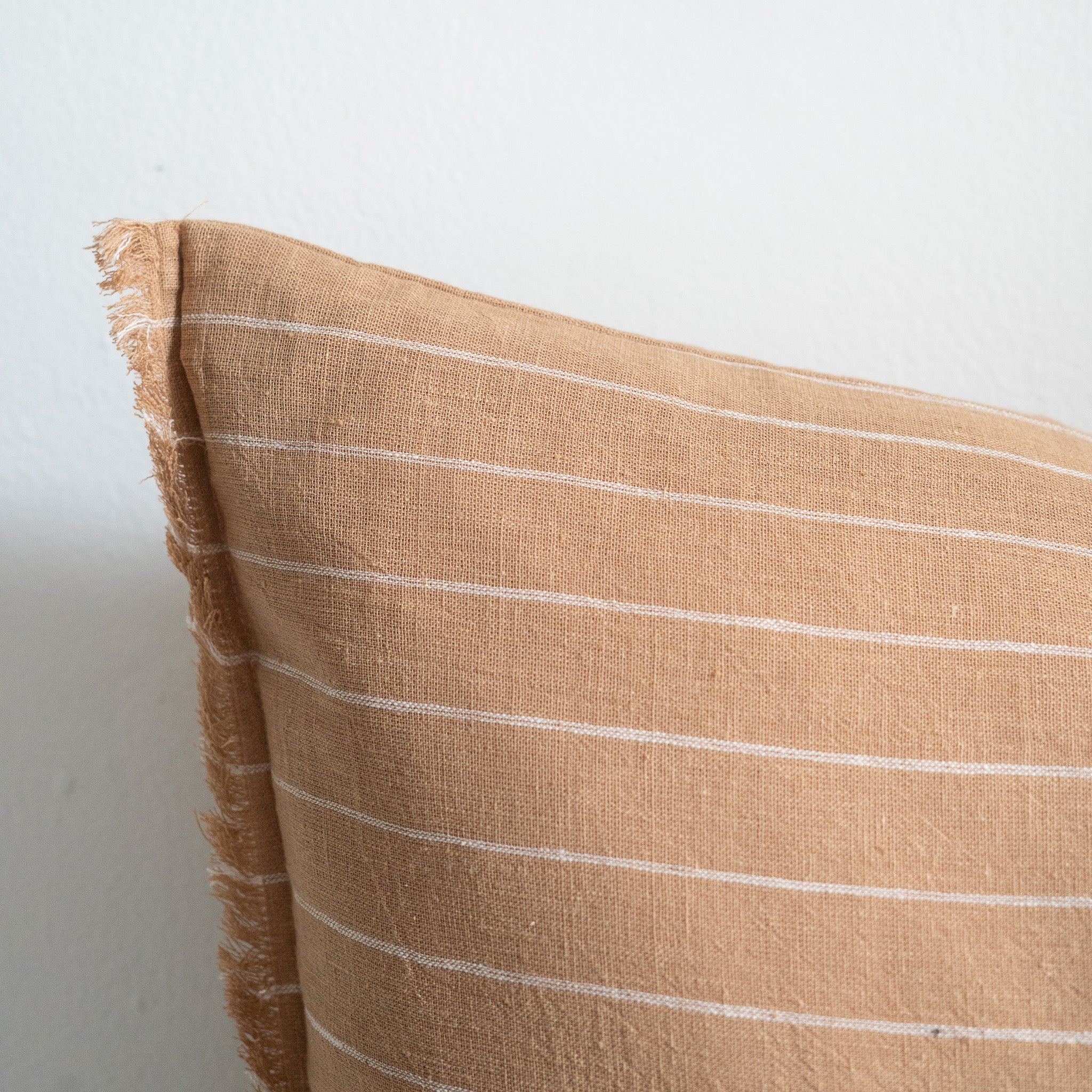 Terracotta Handloom Stripe Pillow