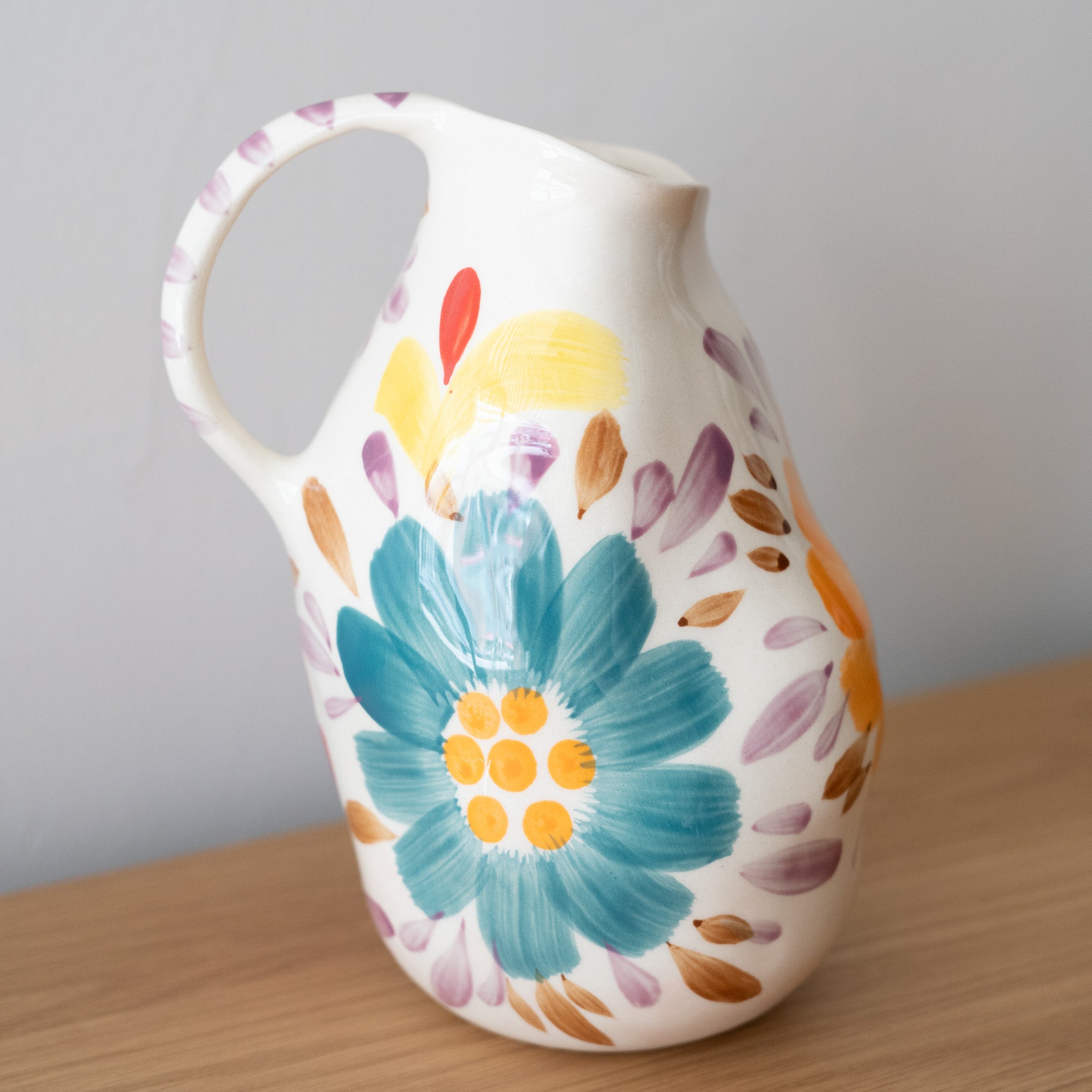 Hand-Painted Floral Vase